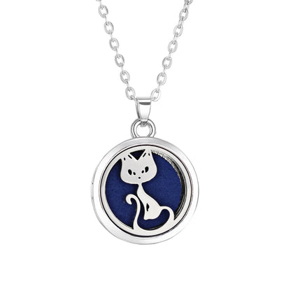 Tree of Life Aromatherapy Necklace – Stainless Steel Essential Oil Diffuser Locket Pendant