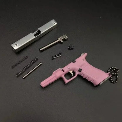 Metal Mini Tactical Keychain - 1:3 G17 Tiny Pendant, Decorative Ornament & Birthday Gift for Men