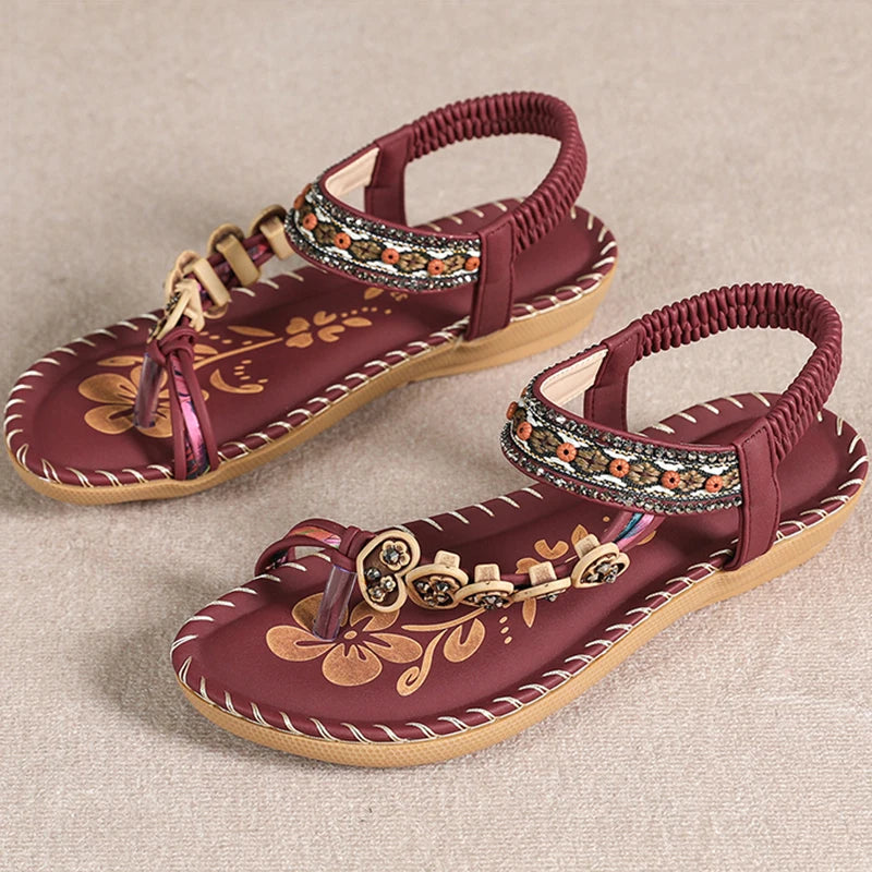 2025 Women’s Bohemia Sandals – Summer Flip Flops, Low Heel Beach Shoes & Casual Footwear