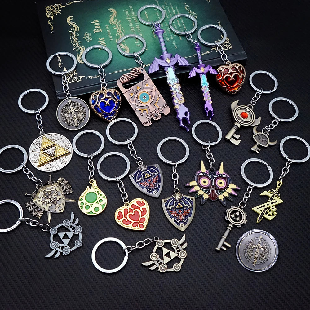 Zelda Tears of the Kingdom Keychain – Breath of the Wild Pendant Key Ring for Men