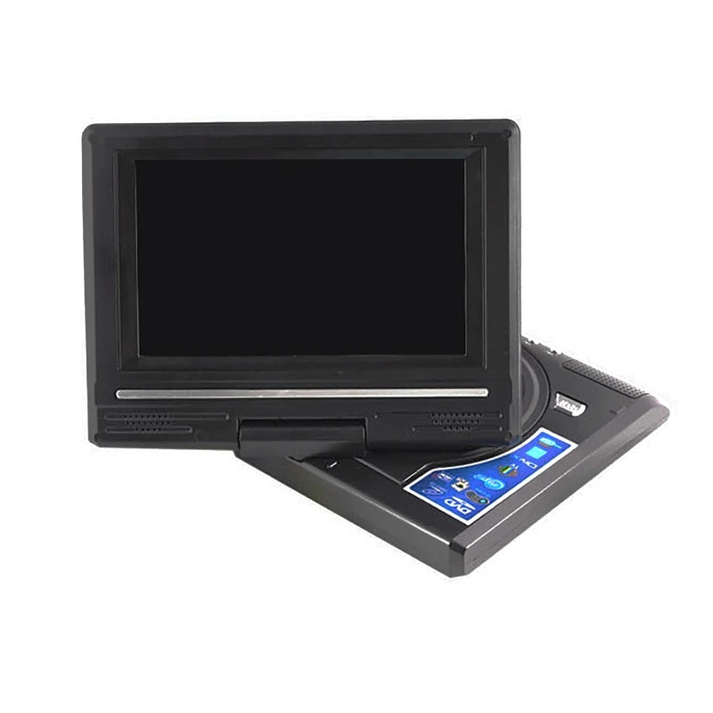 Mini 7.8-Inch DVD Player – Desktop Digital Smart TV CD EVD Disc Player, Remote Control, Portable Travel with 270° Rotatable Screen