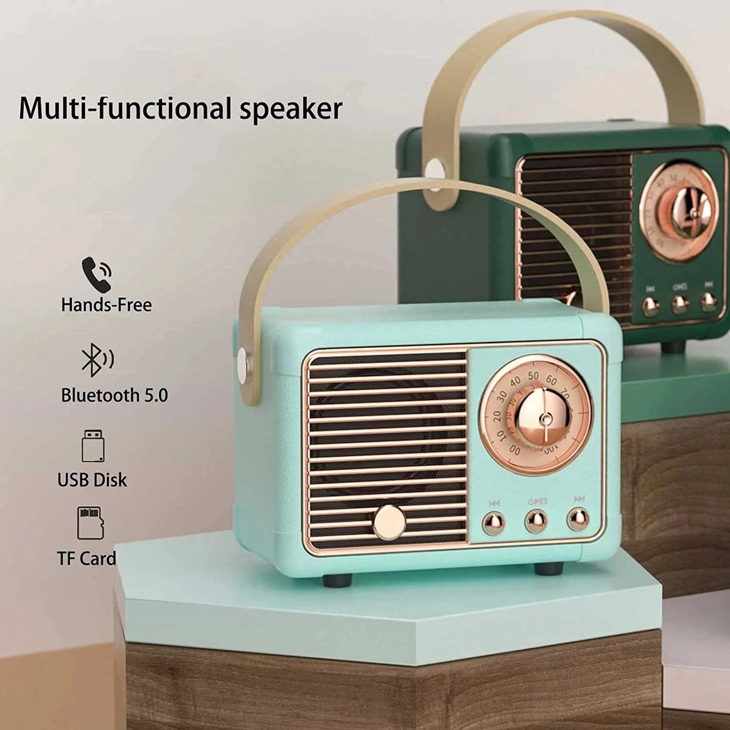 Wireless Portable Bluetooth Speaker — Mini Subwoofer Music Box with Hands-Free Function