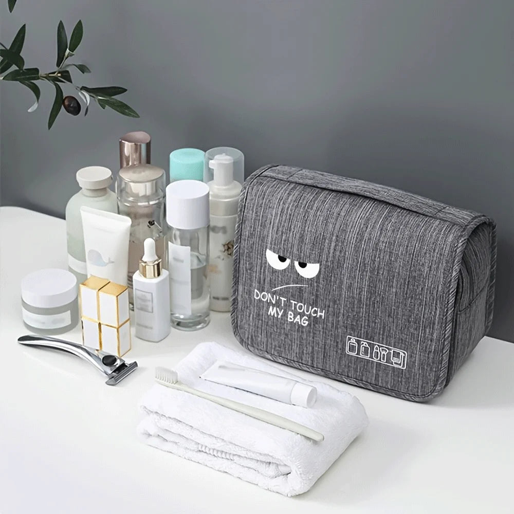 Cartoon Eye Portable Makeup Bag – Unisex Cosmetic Organizer & Toiletry Hanging Pouch for Travel, Shaving & Makeup Storage
