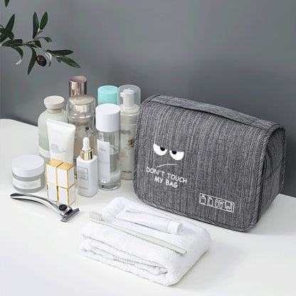 Cartoon Eye Portable Makeup Bag – Unisex Cosmetic Organizer & Toiletry Hanging Pouch for Travel, Shaving & Makeup Storage