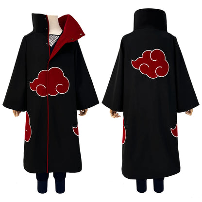 HOLOUN Anime Uchiha Itachi & Sasuke Cosplay Cloak – Embroidered Hawk Team Akatsuki Costume for Christmas
