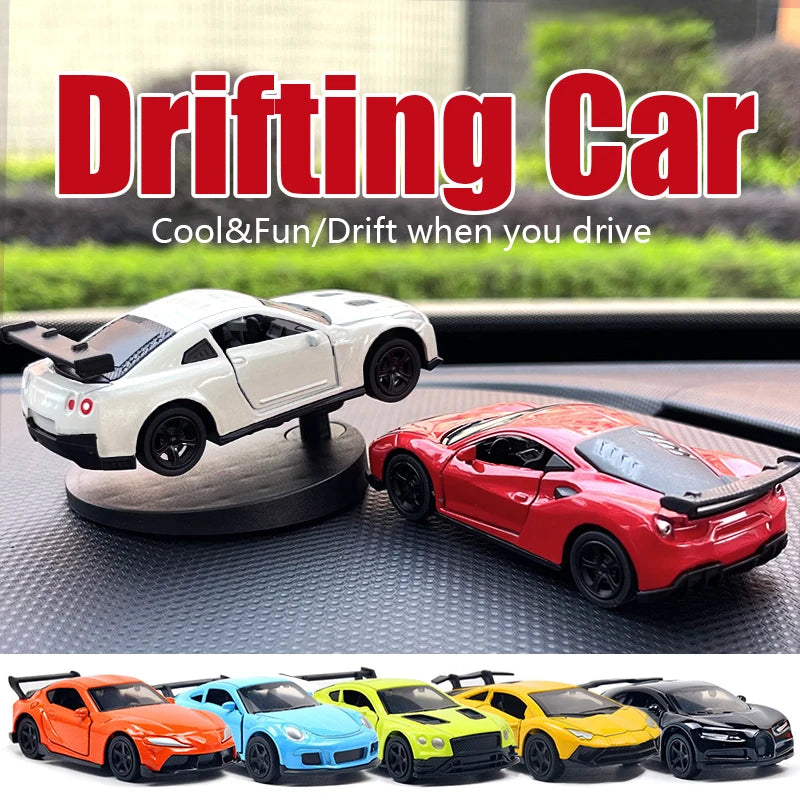 Drift Car Dashboard Toy Model — Swinging Sports Race Car Ornament for Interior Decor & Fun Accessories for Men