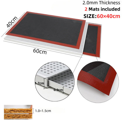 Puff Pastry Baking Tray – Rectangular Perforated Mille Feuille Pan for Oven & Bread