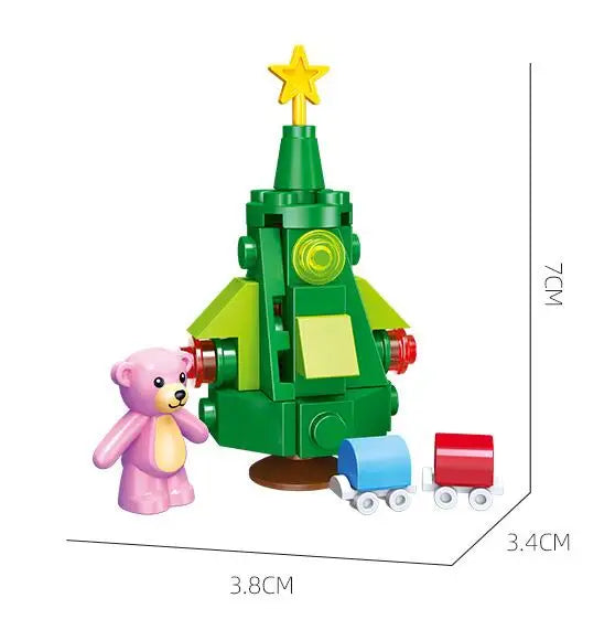 Christmas Building Blocks Toy Set – Santa Claus & Reindeer Action Figures Gift