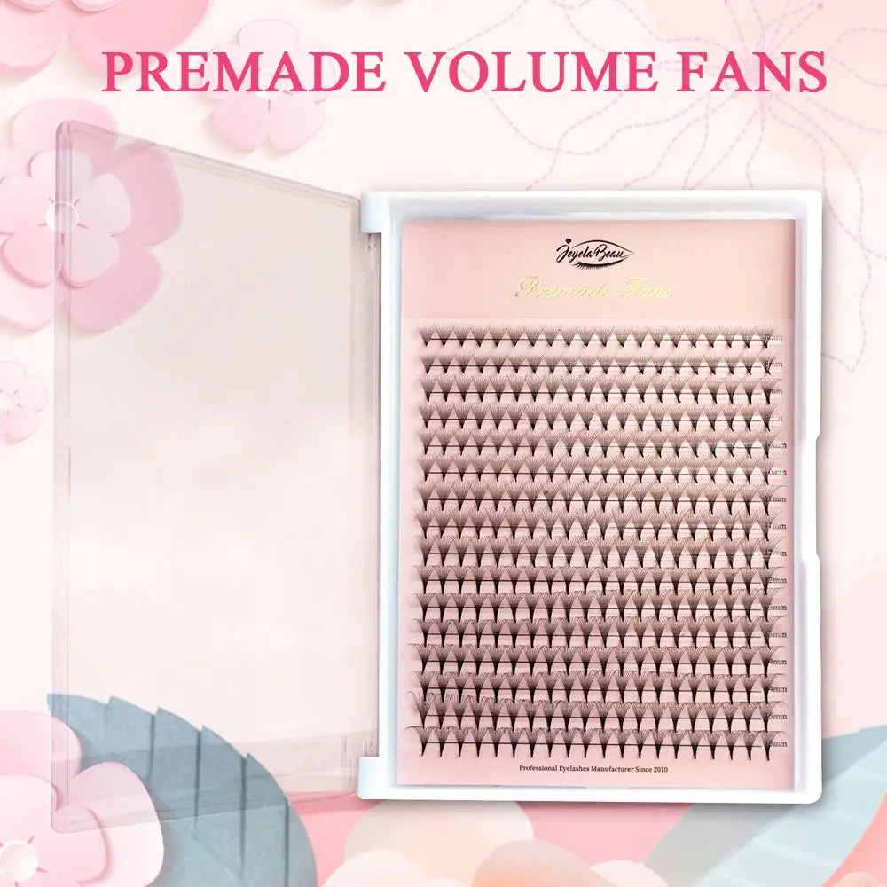 Goddess Premade Volume Lash Fans — 4D to 20D Faux Mink Individual Eyelash Extensions, Pointy Stem 320 Fans