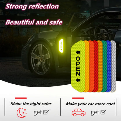 Reflective Car Door Sticker: Safety Opening Warning Reflector Tape Decal | Auto Exterior & Interior Accessories