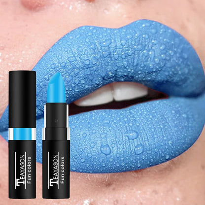 Punk Dark Wine Red Waterproof Lipstick – Easy Color Matte Red Lip Gloss for Facial & Body Painting