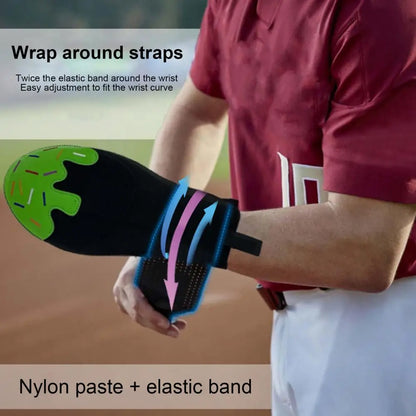 Baseball Sliding Mitt with Adjustable Wrist Compression Strap – Universal Left/Right Hand Glove for Youth & Adults
