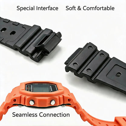 Case and Resin Rubber Strap Set for Casio G-Shock DW-5600, GW-M5610 & GW-B5600 - Unisex Replacement Watch Accessories