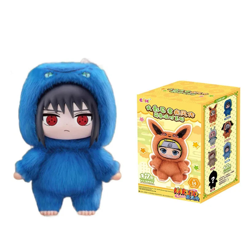 Naruto Series Blind Box Figures — Itachi, Sasuke, Kakashi & Gaara Plush Pendant Collectible Toy, Trendy Birthday Gift