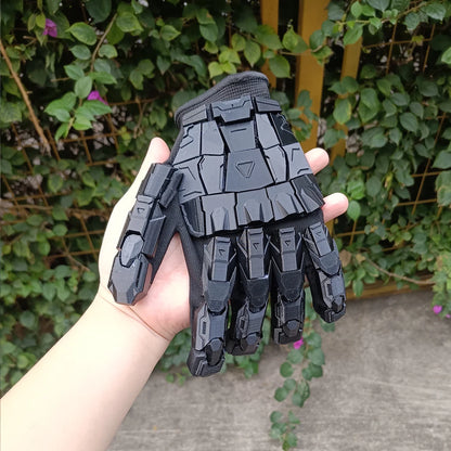 3D Printed Gothic Mechanical Gloves - Handmade Punk Techwear Cosplay Hand Armor