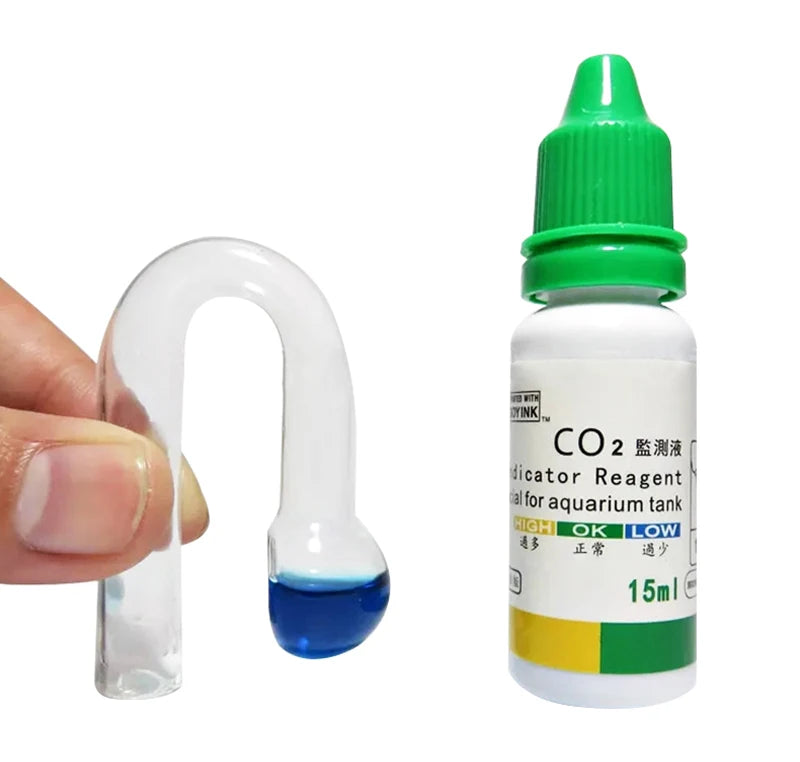 Aquarium CO2 Indicator Solution – Liquid Drop Checker for Monitoring CO2 Concentration in Plants & Fish Tank