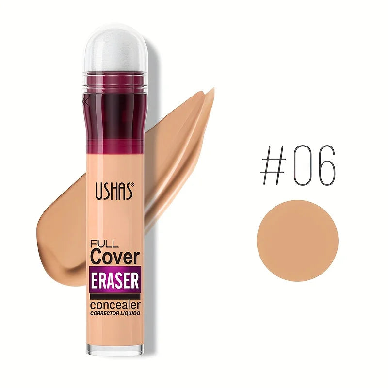 New Sponge Head Concealer – Long-Lasting Liquid Foundation for Dark Circles, Freckles, Acne, Pigmentation & Blemishes, Moisturizing Formula