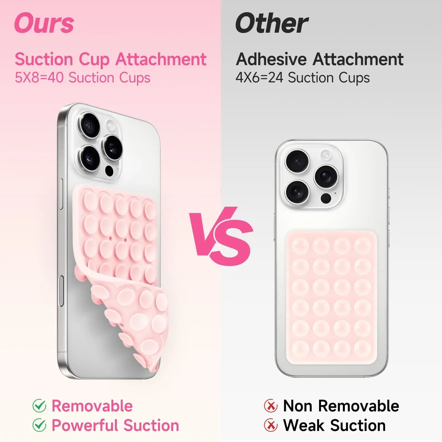 Silicone Suction Cup Phone Holder – Double-Sided, Anti-Slip Mobile Mount, Detachable Rubber Pad for Smartphones