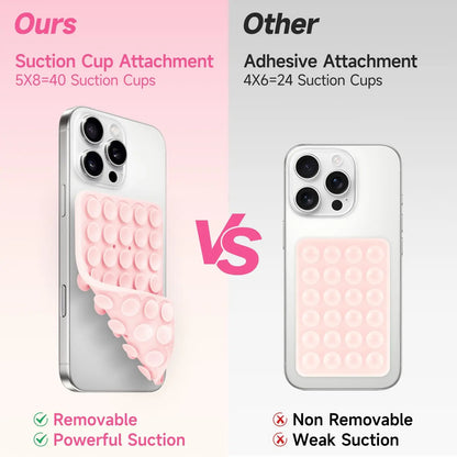 Silicone Suction Cup Phone Holder – Double-Sided, Anti-Slip Mobile Mount, Detachable Rubber Pad for Smartphones