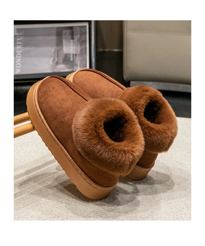 2024 Women's Fashion Snow Boots – Fluffy Plush Faux Fur Winter Slippers, Cozy Indoor Shoes for Men & Women