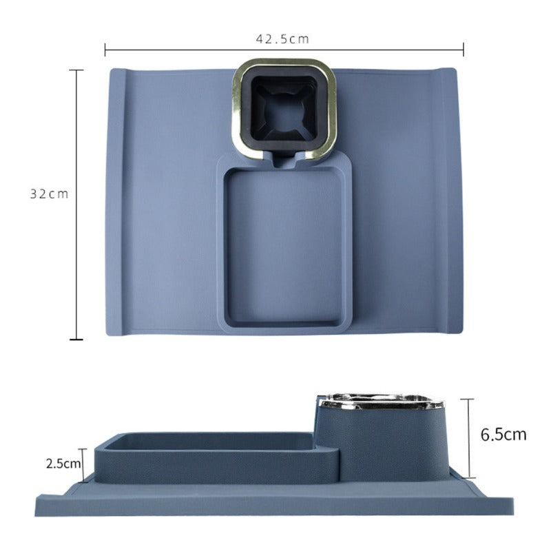Anti-Slip Cup Holder Sofa Armrest Tray – Silicone Organizer for Recliner, Couch, and Remote Control