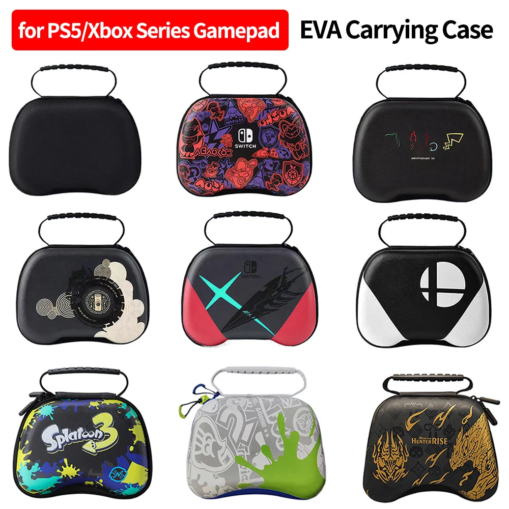 EVA Carrying Case for Xbox ONE S/X – Portable Storage Handle Bag, Shockproof Protective Case for PS5, PS4, PS3 & NS Switch Pro