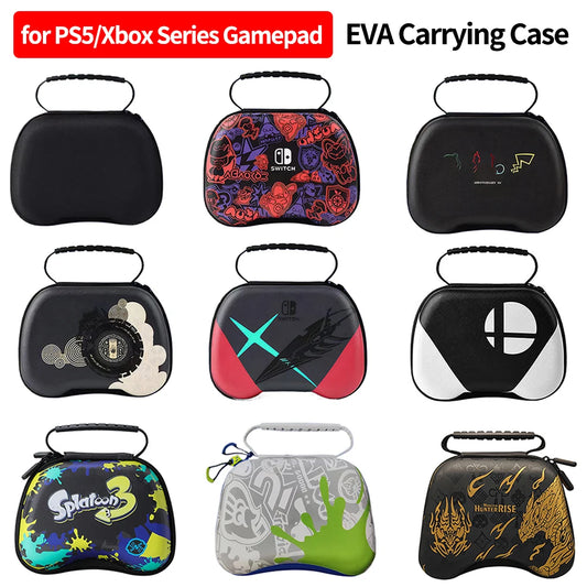 Carrying Case for Xbox ONE S/X - EVA Portable Storage Bag with Handle, Shockproof Protective Case for PS5/PS4/PS3 & NS Switch Pro