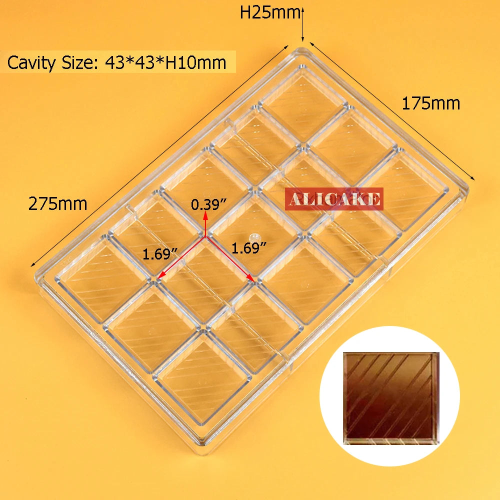 3D Polycarbonate Chocolate Mold - Sphere Diamond Chocolate Bomb & Bonbon Baking Mold for Professional Candy Making