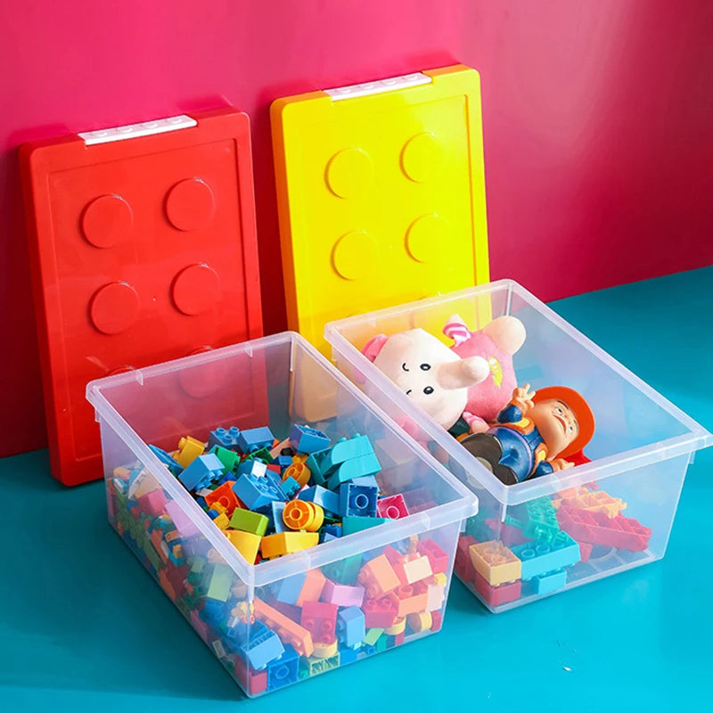 Stackable Kids Building Block Storage Box – Toy Organizer & Container for Books, Stationery, Snacks & Sundries