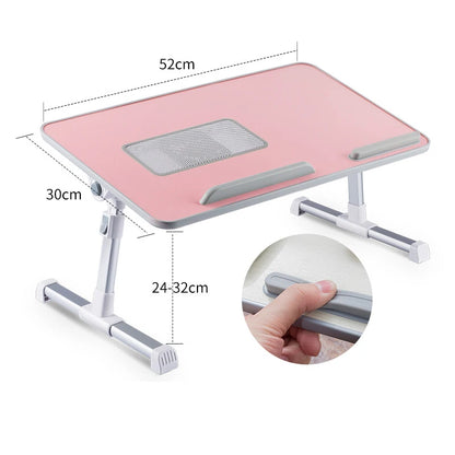 Multi-Functional Adjustable Foldable Laptop Desk – Portable Bed & Sofa Study Table Stand for Laptop Work, Reading & Serving Use