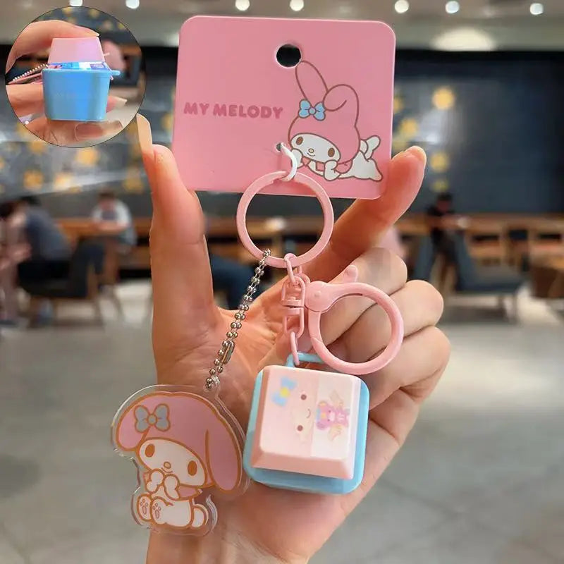 Sanrio Starlight Dance Series PVC Keychain – Hello Kitty, Cinnamoroll, My Melody & Kuromi Kawaii Doll Pendant Ornament Gift