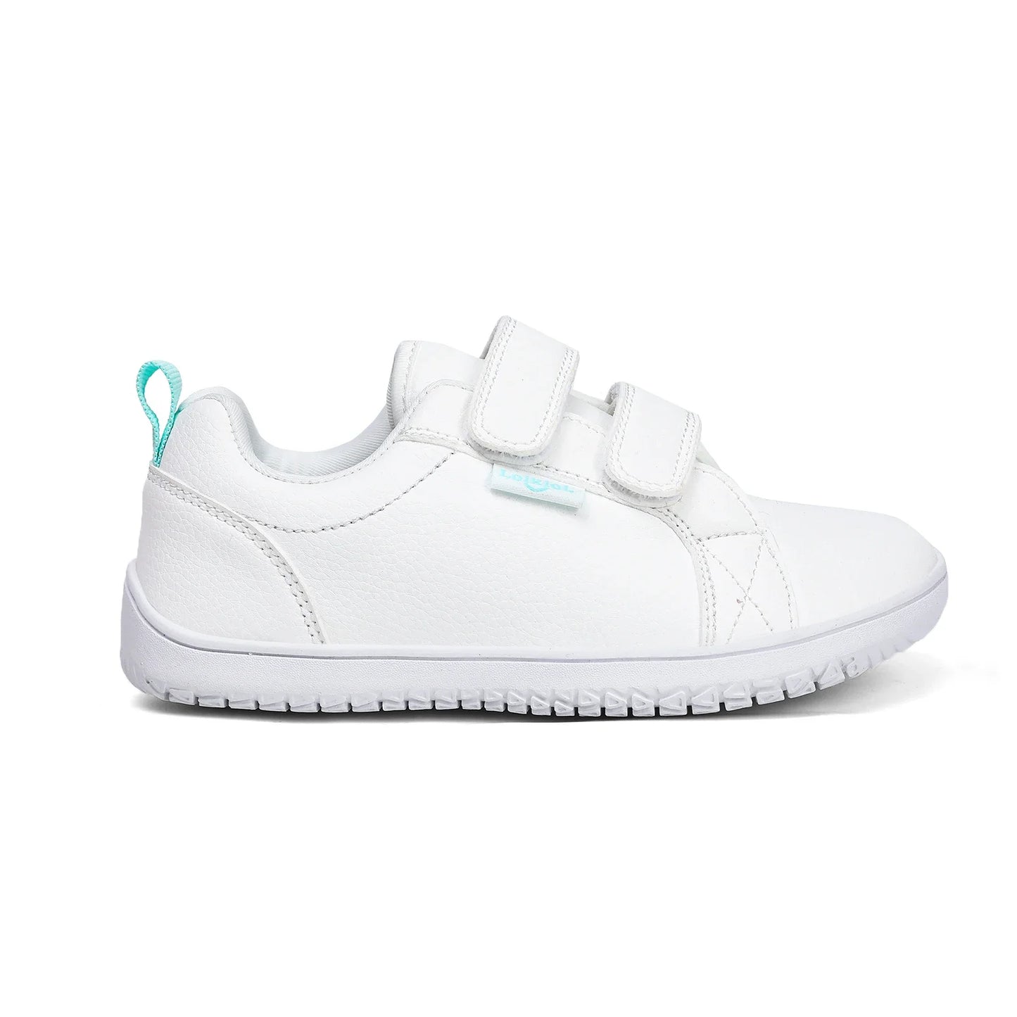 Kids Barefoot Shoes – Wide Toe Minimalist Sneakers for Boys & Girls, Lightweight Artificial Leather Walking Flats with Hook & Loop Closure