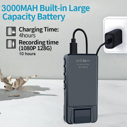 Vandlion A39 Mini Camera - Full 1080P HD Camcorder for Body Mount, 180° Rotating Small Cam for Biking, Sports, Car DVR, and Webcam - 3000mAh Battery