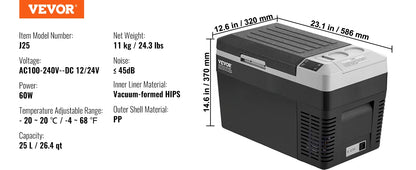 SucceBuy Portable Car Refrigerator — 8L–75L Single & Dual Zone Fridge with Bluetooth Temperature Control for Camping & RV