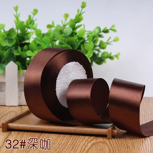 Silk Satin Ribbon Roll - 22M Craft Ribbon for DIY Bows Gift Wrapping Wedding Party Decorations in 6mm to 50mm Sizes