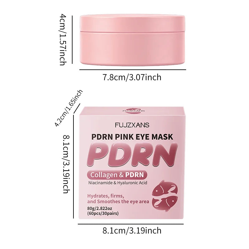 PDRN Pink Under-Eye Mask - Collagen Eye Patches for Dark Circles, Puffiness & Youthful-Looking Skin