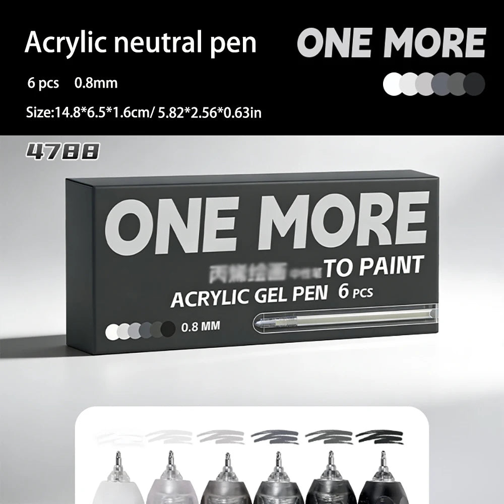 Multi-Color Acrylic Pen - 0.8mm Neutral Tip Pen for Nail Art, Notes & Key Marking