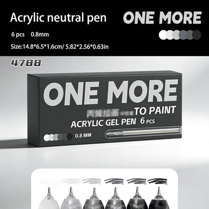 Multi-Color Acrylic Pen - 0.8mm Neutral Tip Pen for Nail Art, Notes & Key Marking