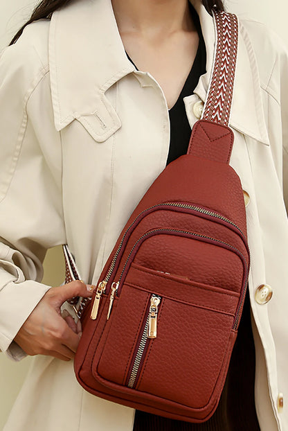 2024 New Women's PU Leather Chest Bag – Fashion Crossbody Shoulder Bag, High-Quality Casual Sac à Main