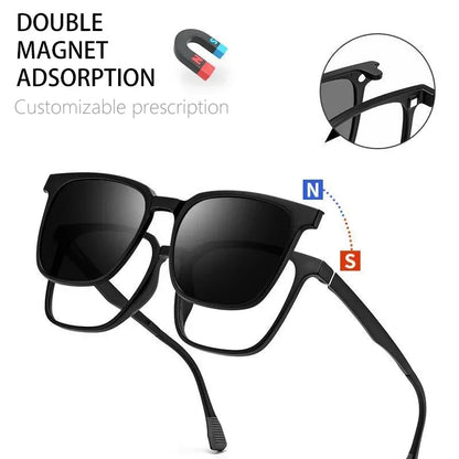 VICKY Magnetic Clip-On Myopia Glasses – Polarized Prescription Reading Sunglasses for Men & Women TJ2190