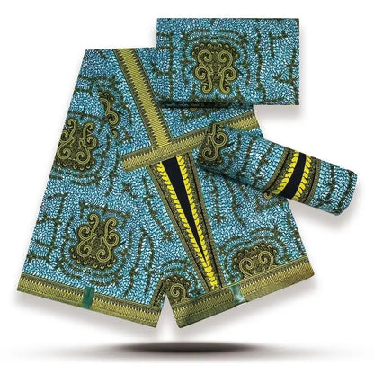 African Wax Print Fabric - 100% Cotton Nigerian Ankara Batik Material for Women’s Dresses