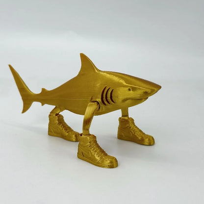 Shark Figurine Tungtungsahur 3D Printed Toy – Articulated Tralalero Desktop Decoration, Funny Ornament Doll