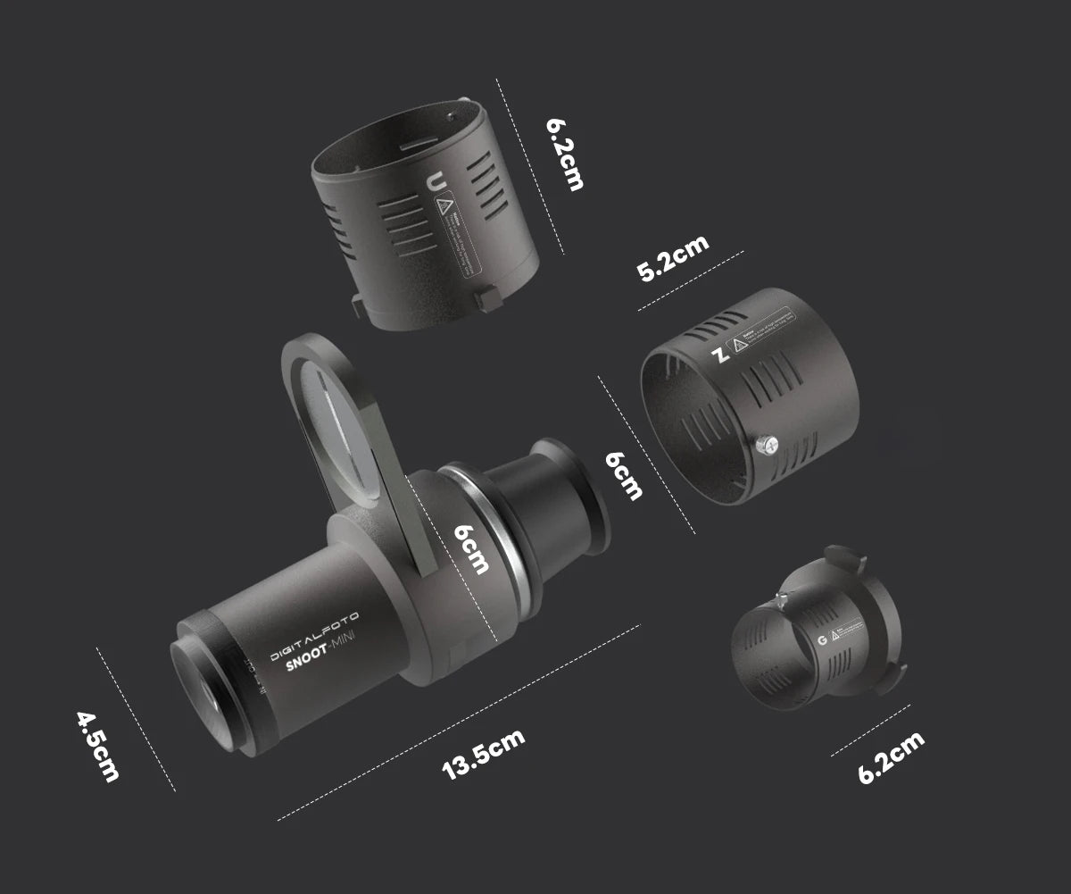 Mini Snoot Projection Attachment – Compatible with Zhiyun, Ulanzi, & Godox Mounts
