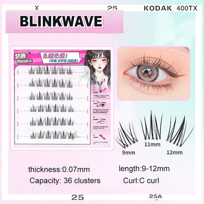 Large Capacity Girls’ Glue-Free False Eyelashes – Natural Wispy Reusable Bottom & Top Lashes, Easy Apply