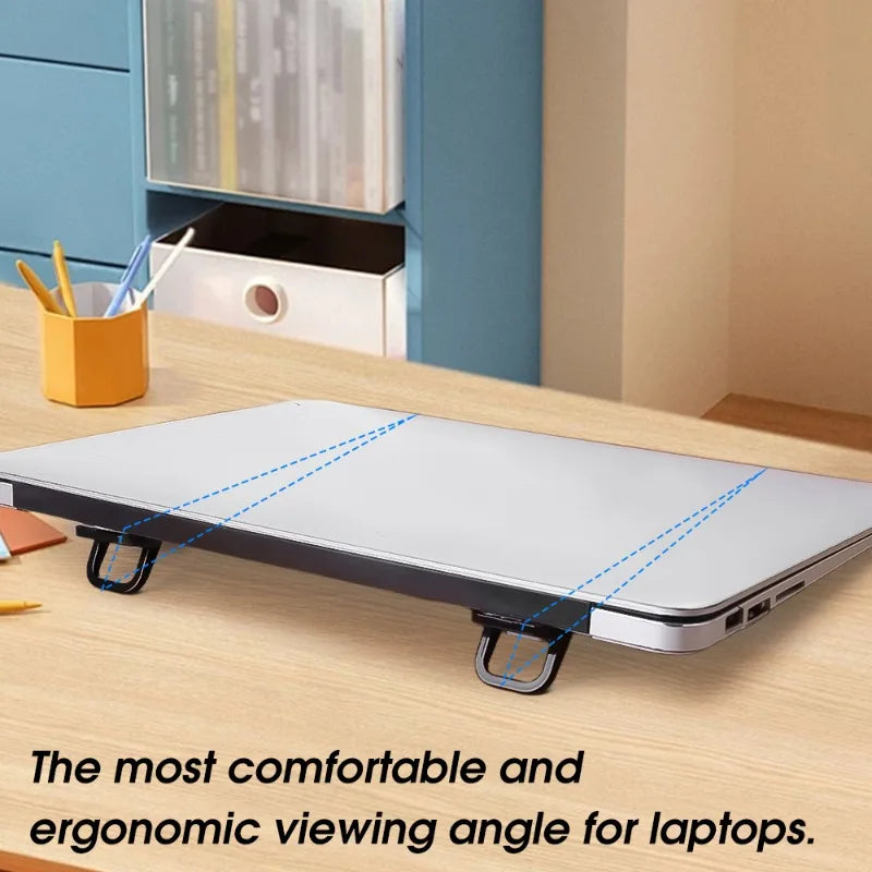 2PCS Mini Laptop & Keyboard Stands – Portable Desk Stand for MacBook, Dell, HP & More