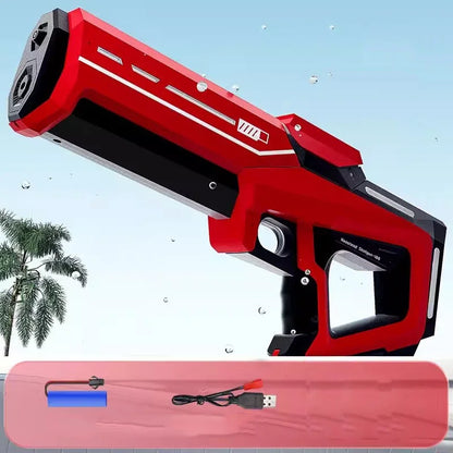 Electric Water Gun for Adults & Kids – Powerful Squirt Blaster with Automatic Water Suction, Summer Beach Toy