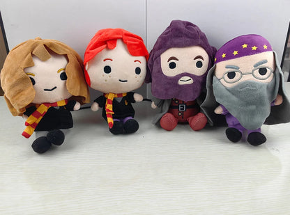 Harry Potter Hermione & Fantastic Beasts Plush Toy — Ron Movie Character Stuffed Doll with Scarf, Cute Birthday Gift