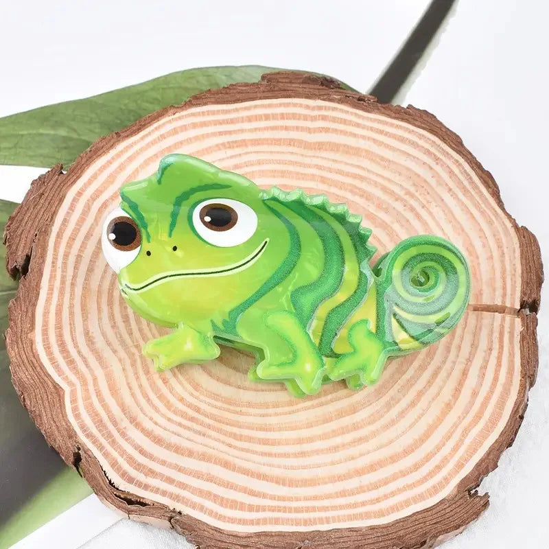 Cute Green Lizard Hair Clip - Non-Slip Cartoon Animal Ponytail Barrette for Daily Wear