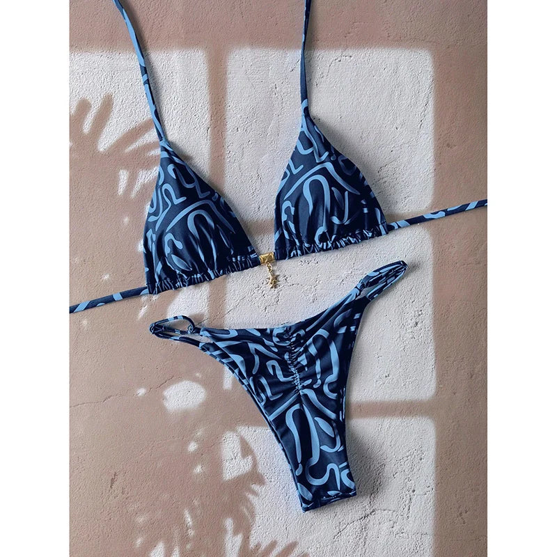 Women’s Micro Bikini Swimsuit Set – Sexy Leopard Print Push Up Two-Piece Thong Swimwear Beachwear (2026 Summer)