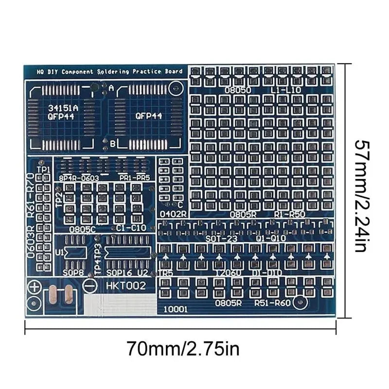 SMD SMT Soldering Practice Board DIY Electronic Project Kit - LED Transistor Components Training Board for Beginners